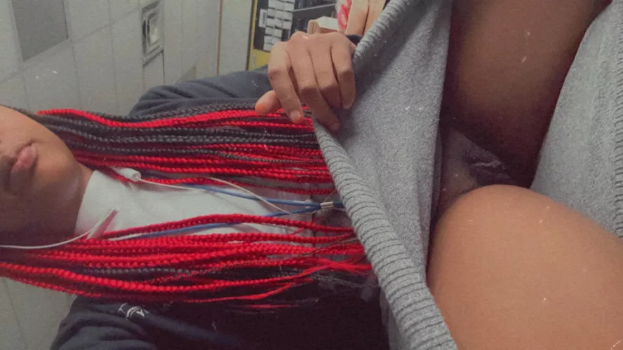 No panties during class today ready to be naughty after work