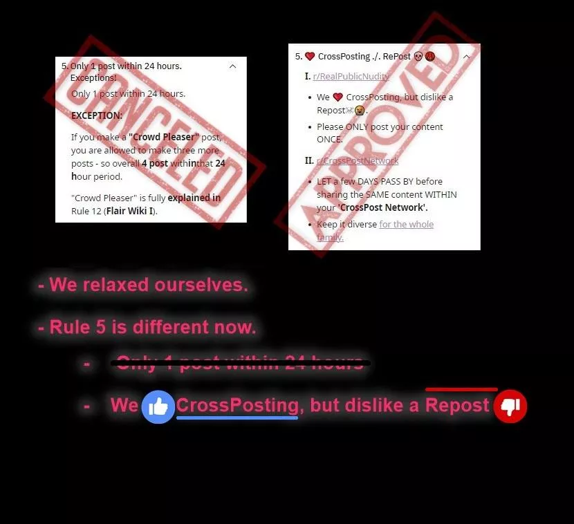 😃 Rule 5 changed. Completely. 🧡💚💜