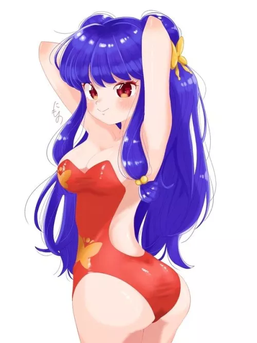 Shampoo in a seductive Swimsuit