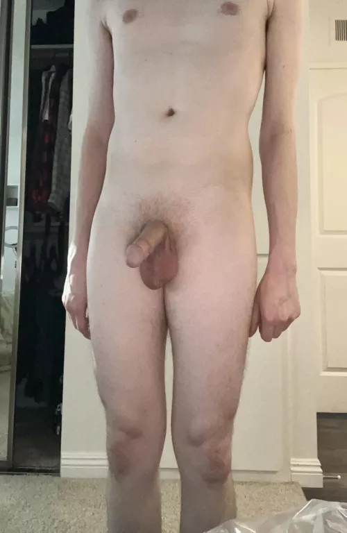 Submissive boy with a tiny penis