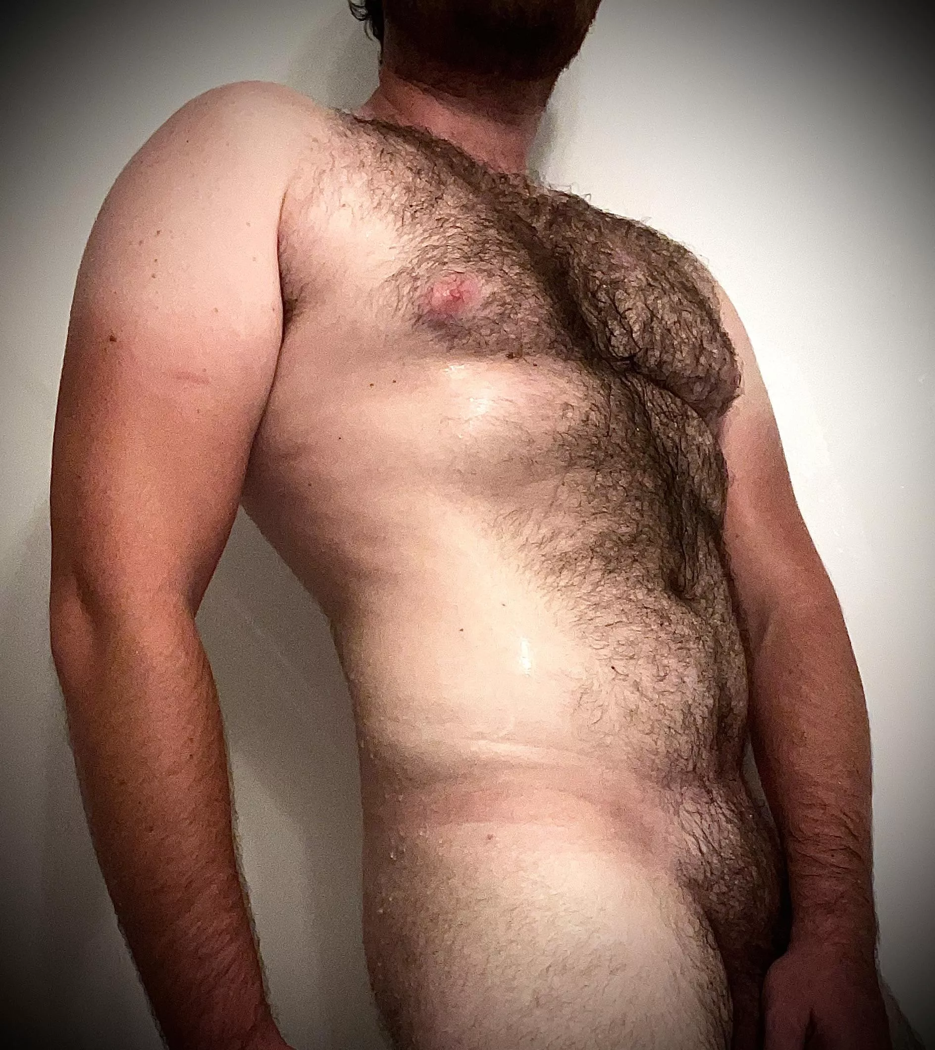 Well needed shower after a day on the tractor