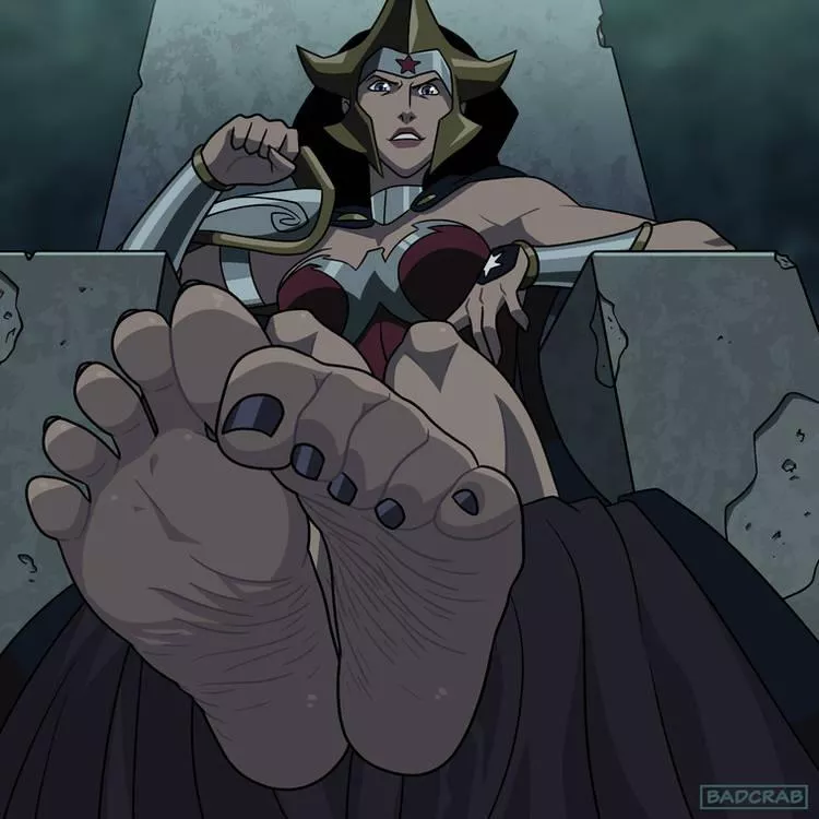 Wonder Woman goes barefoot in the [Flashpoint Paradox] (badcrab)