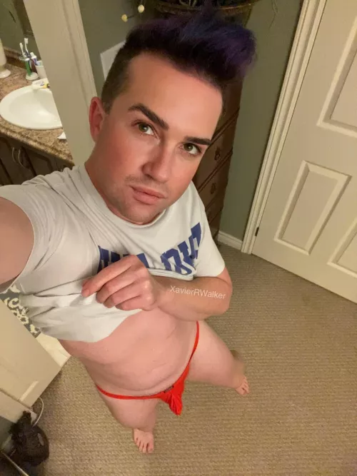 Do you think this red jock strap looks good on me? ❤️