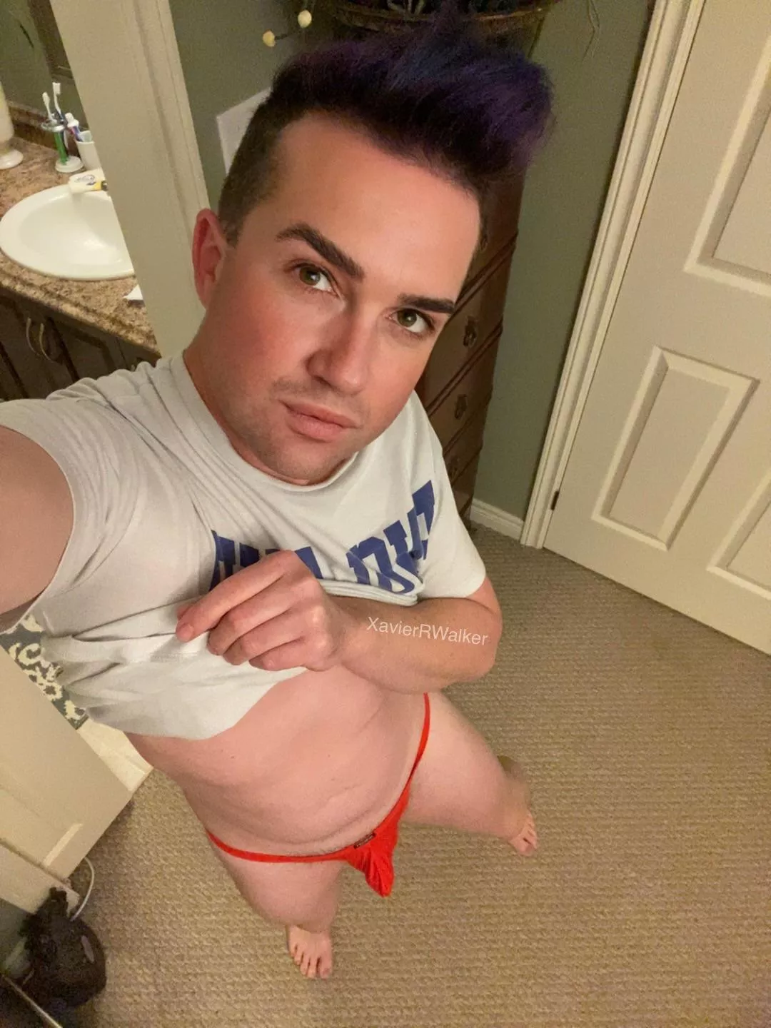 Do you think this red jock strap looks good on me? ❤️