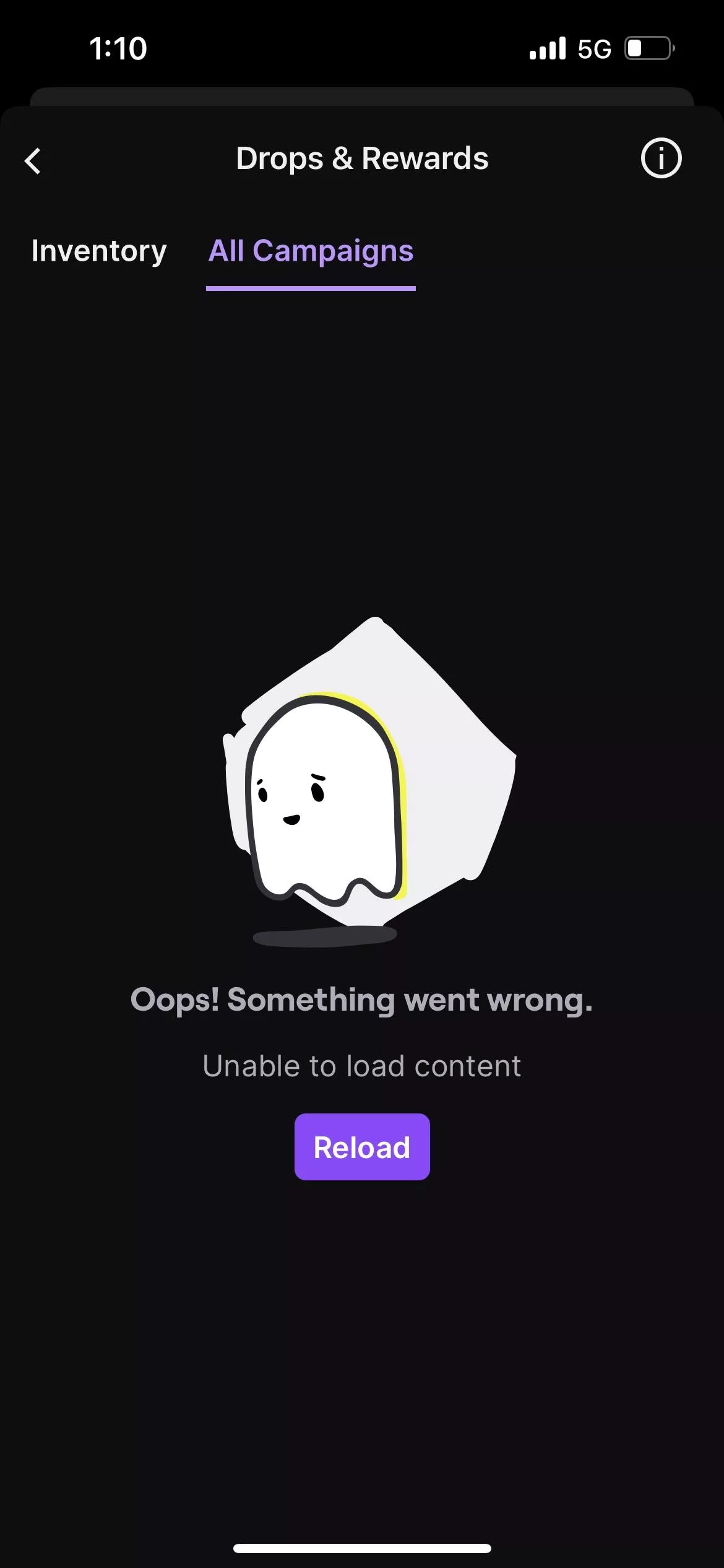 I cannot load the all campaigns no matter what I do. What is wrong?