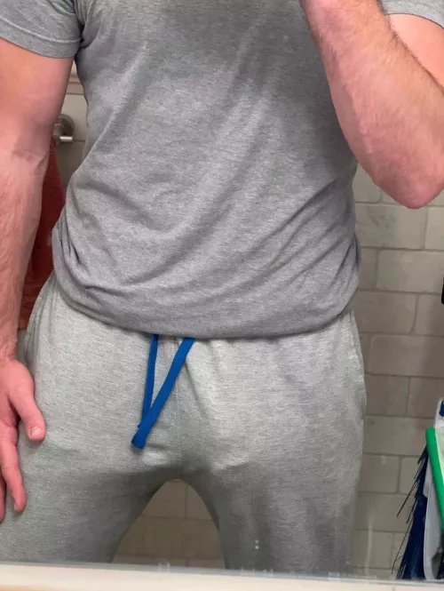 It's fall and grey sweats szn but I prob shouldn't be walking the dog like this