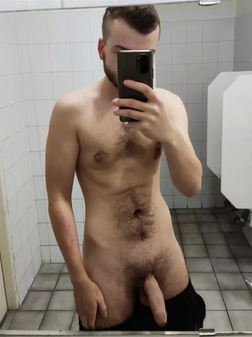 The cleaning lady almost caught me.