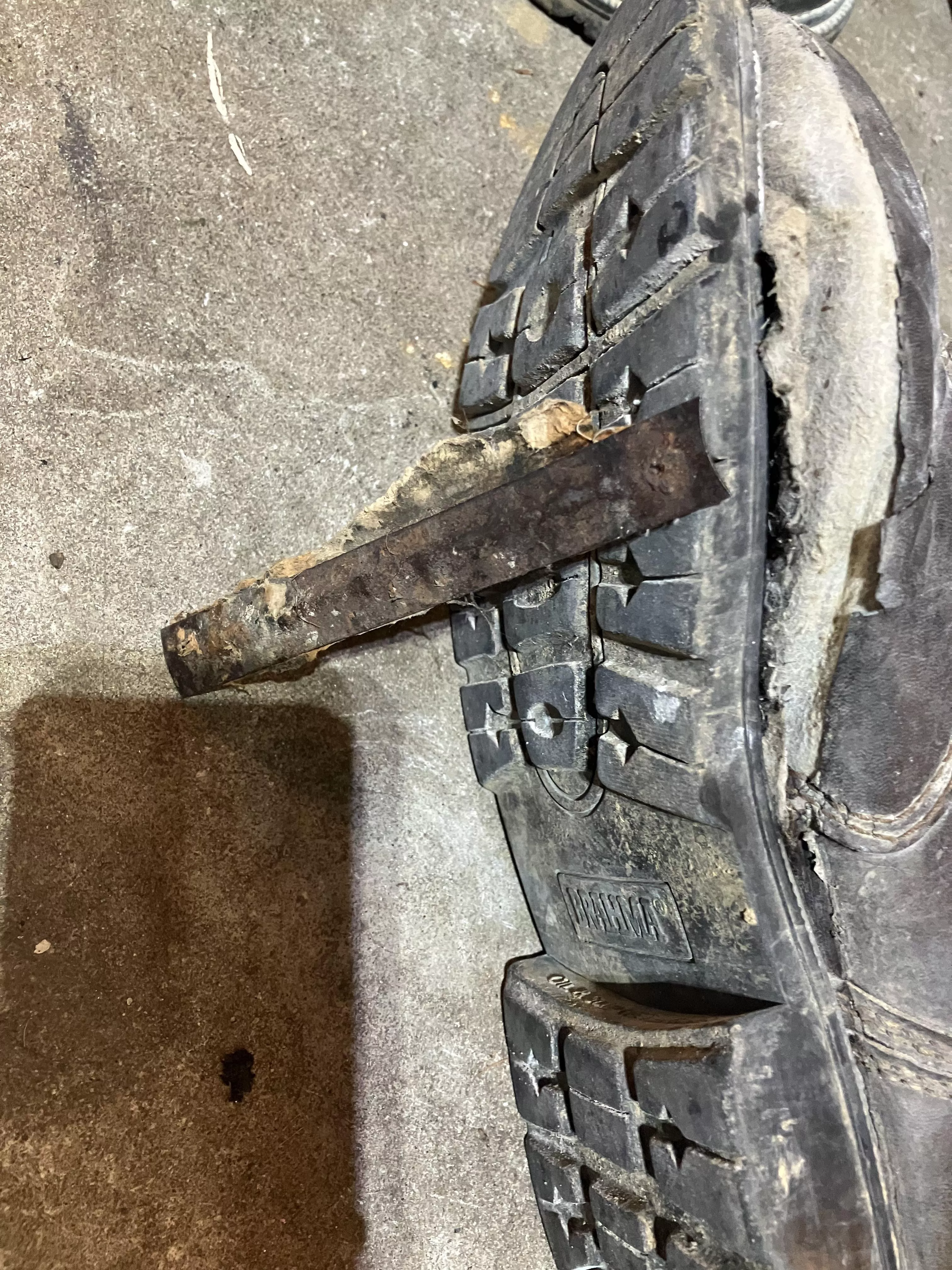 The shank just shot out of my boot