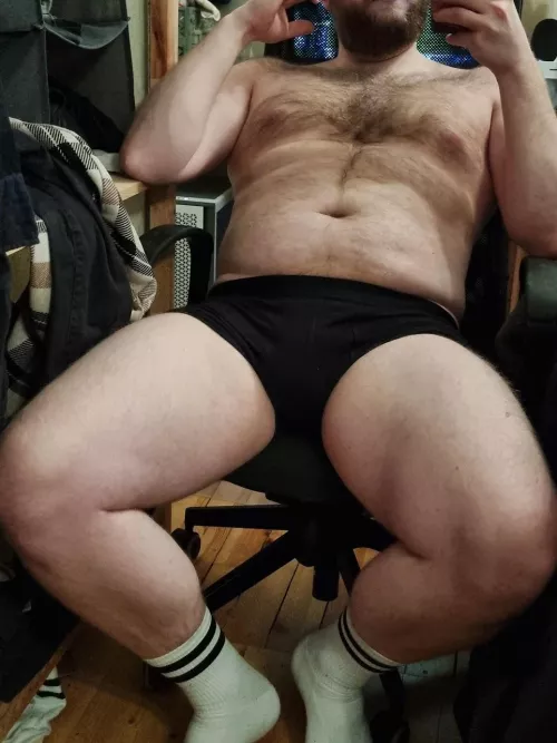 Wanna feel my chest, belly, or thighs?