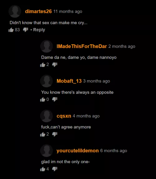 Didn't know that sex can make me cry...