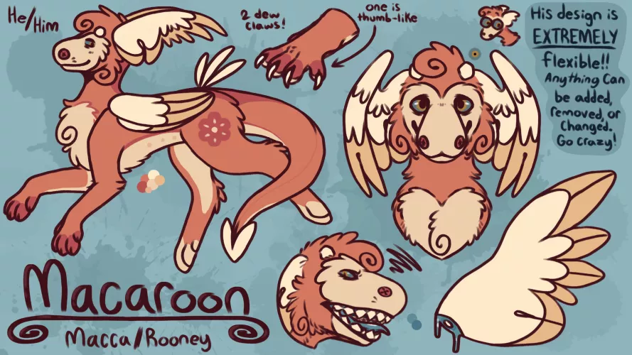 Finally finished my fursona's ref!!