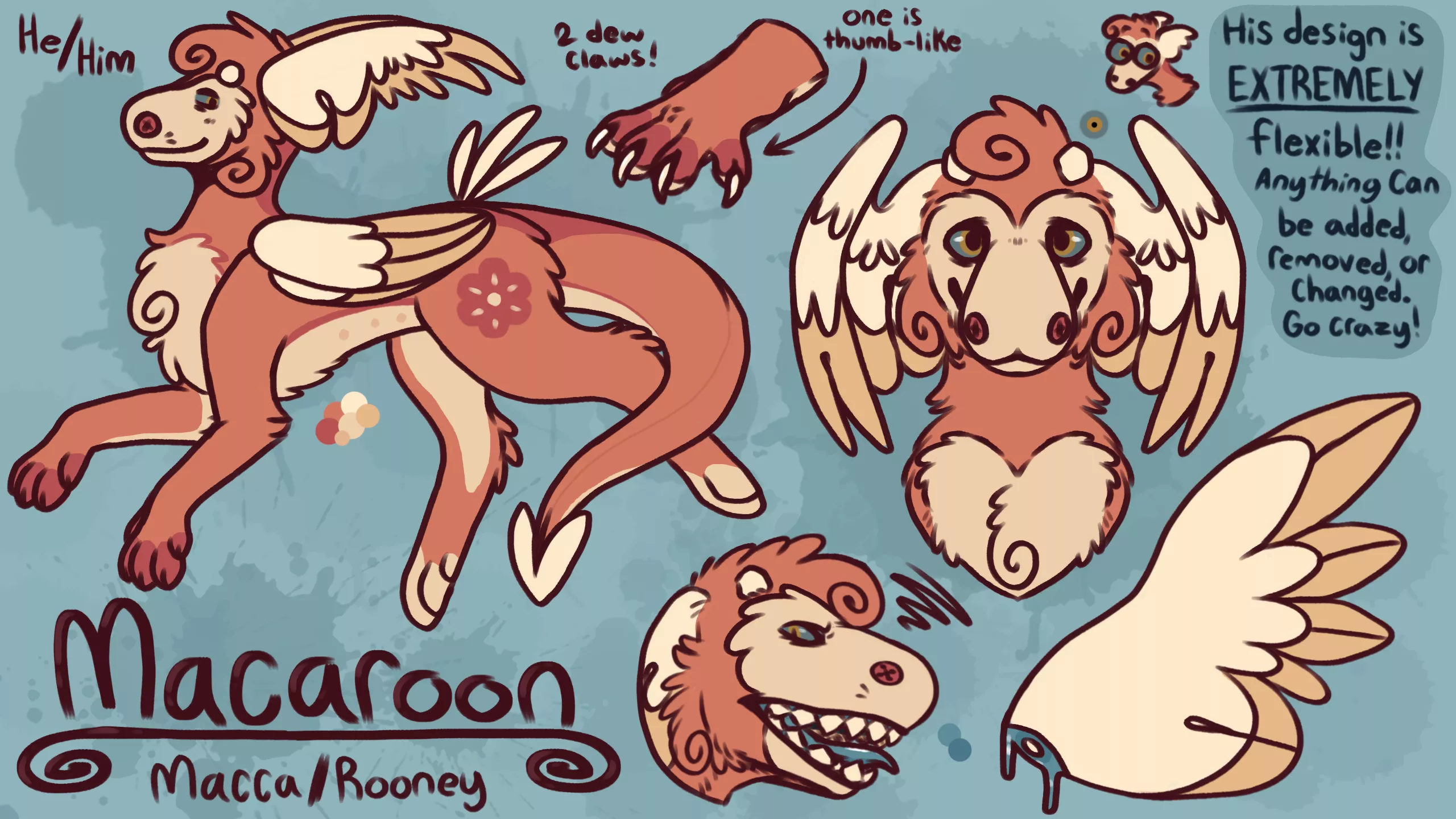 Finally finished my fursona's ref!!