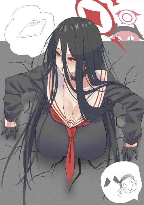 Hasumi is stuck [Blue Archive]