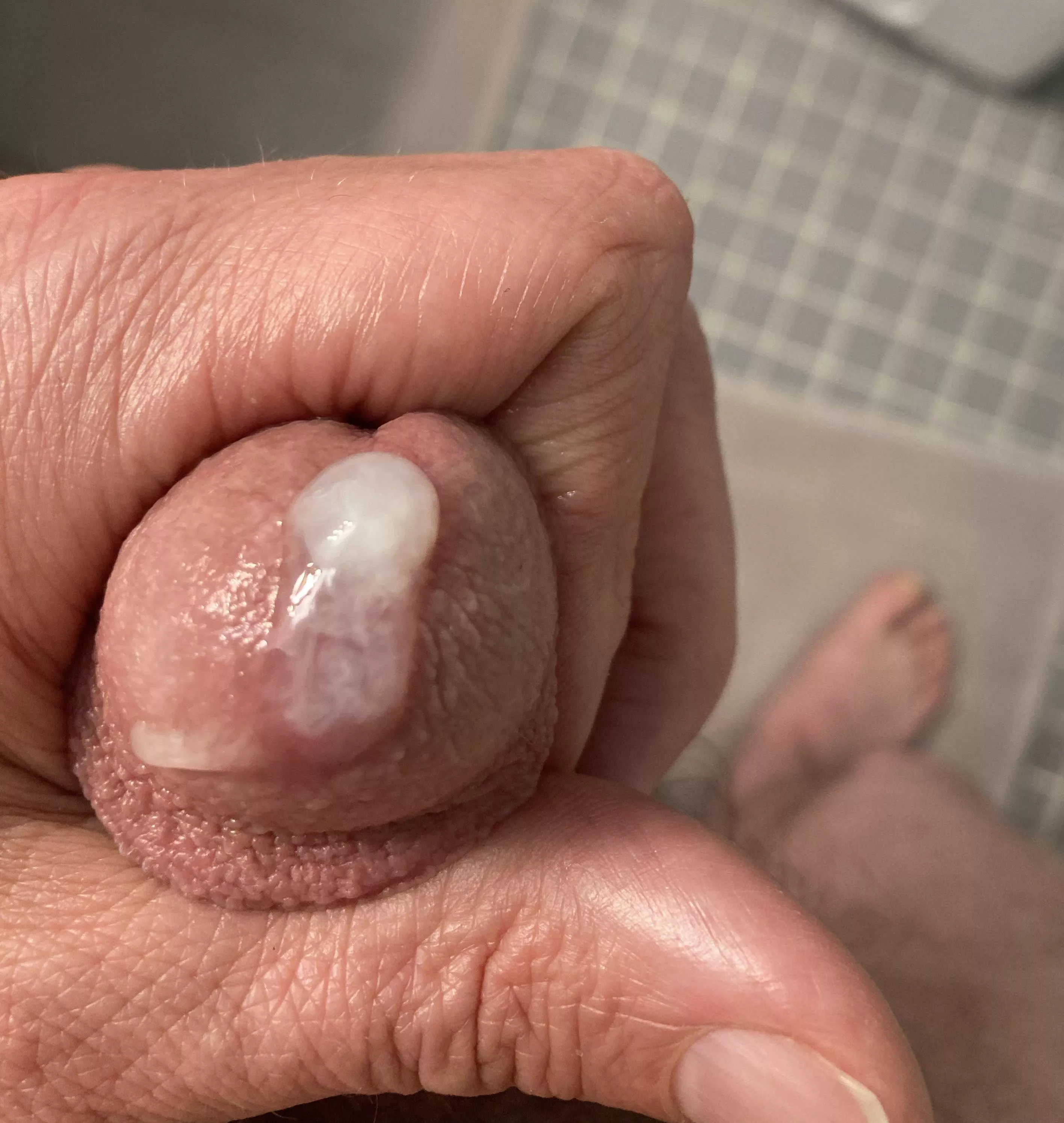 Edging leads to precum full of cum