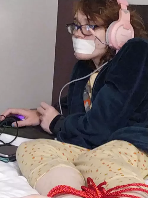 Gagged Gamer Girl