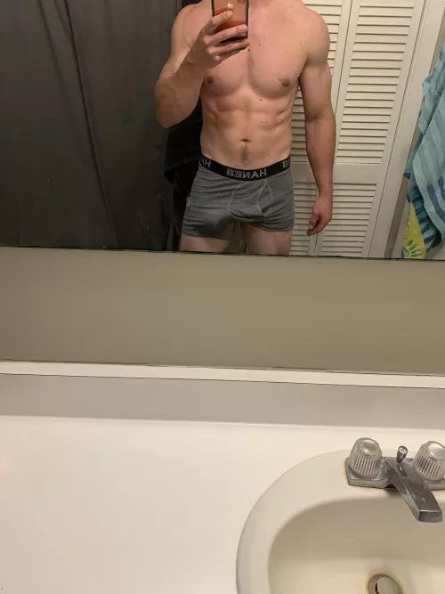 Hoping my roommate didn’t see me walk to the bathroom