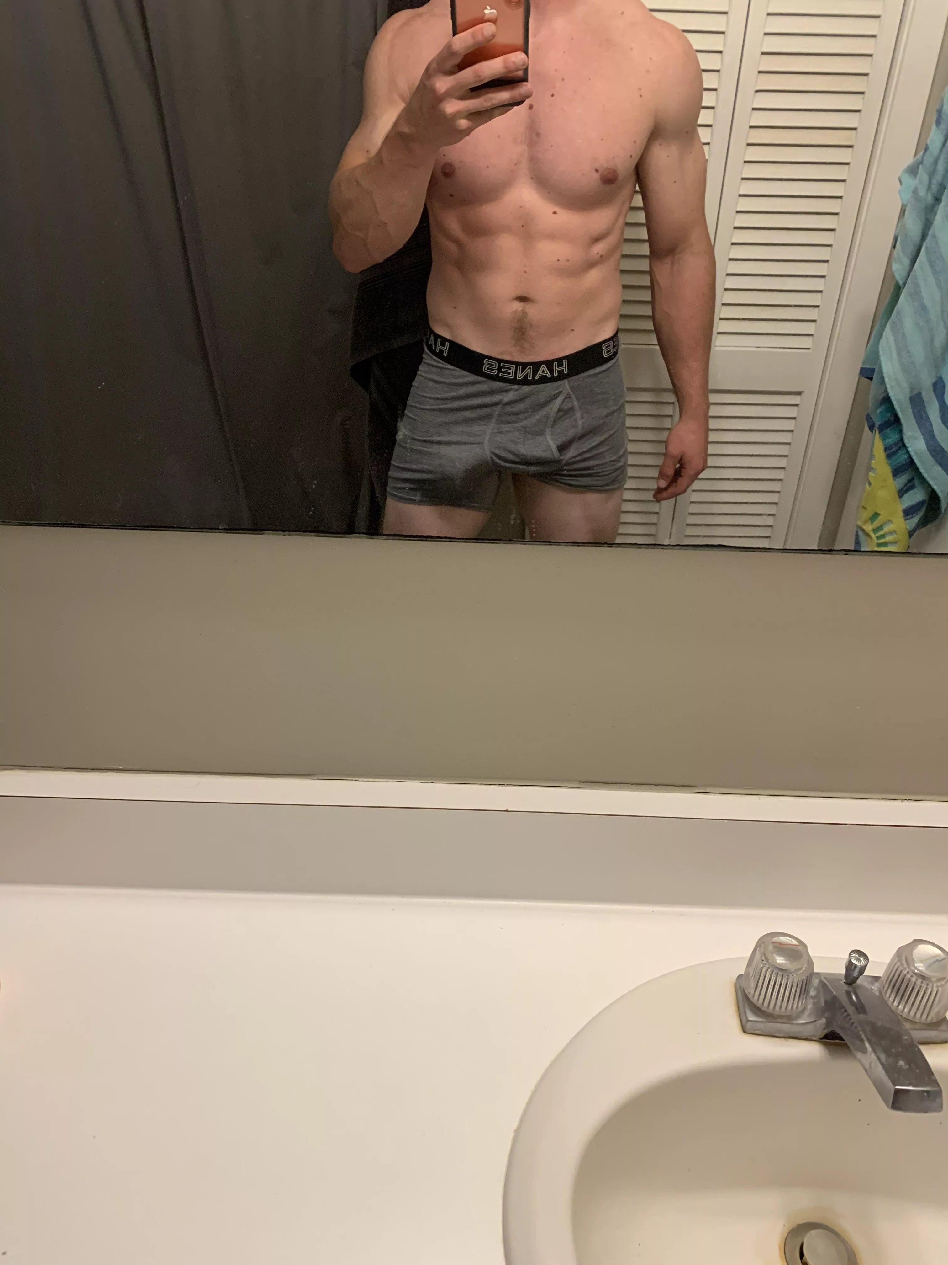 Hoping my roommate didn’t see me walk to the bathroom