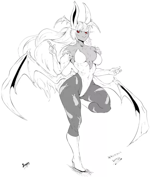 Mirko as Morrigan (@Sun_Juggler) [My Hero Academia]