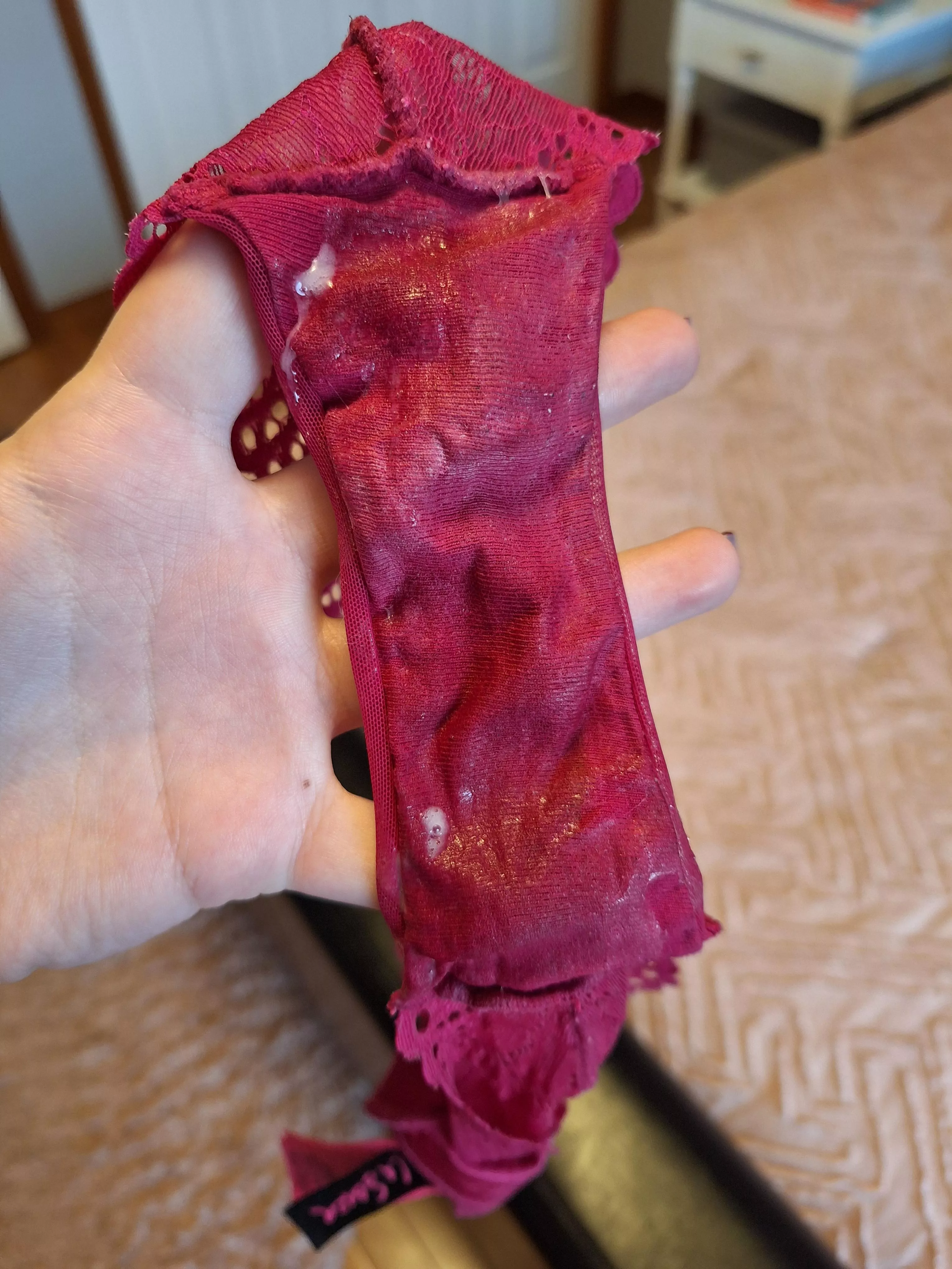 No one wanted these panties yesterday, so I filled them with cum. Already have 24 hour wear and filled with my juices. Can ship out ASAP, so DM to buy! [Selling] [Canada]