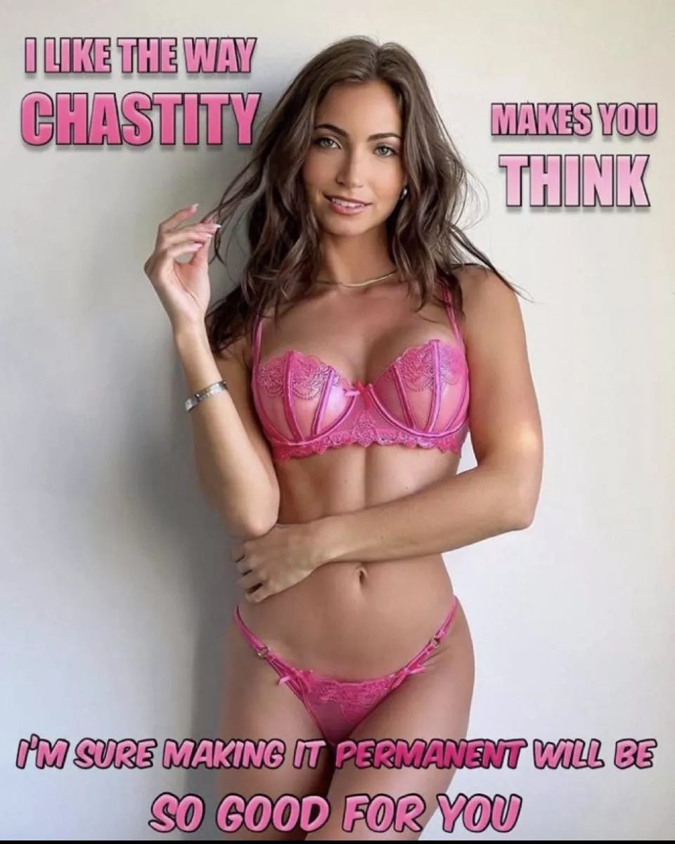 Permanent chastity for sissies