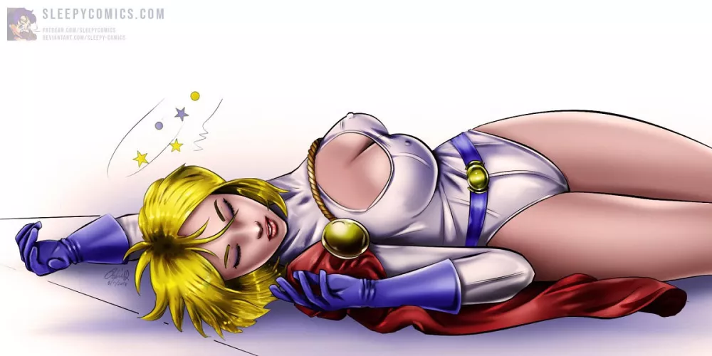Power Girl Knocked Out cold!