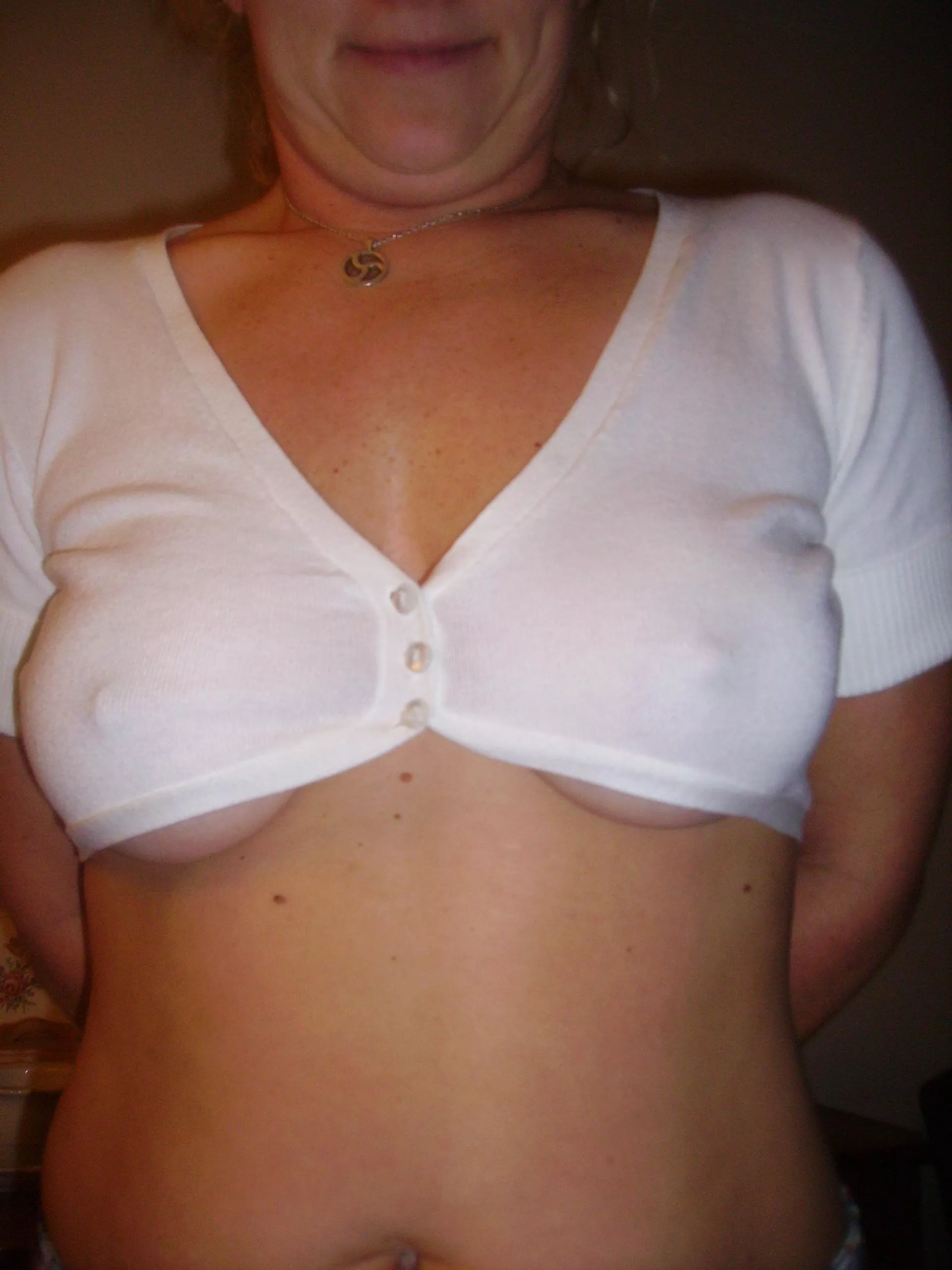 A little tight, a little small but when I wear this top, guys do not seem to mind !! [image]