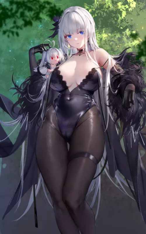 Black Pantyhose & Thigh Band