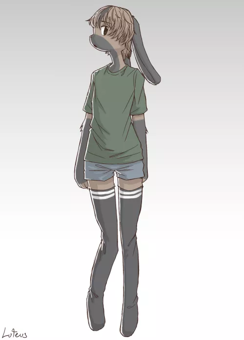 Bunny form of my fursona