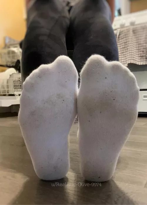 can’t ever keep white socks clean!
