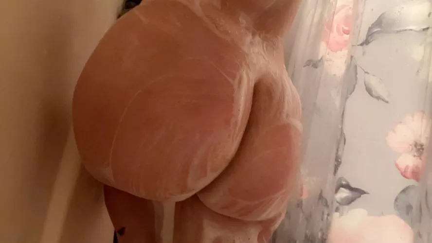 Getting clean for my husbands friends, do you want to join us?