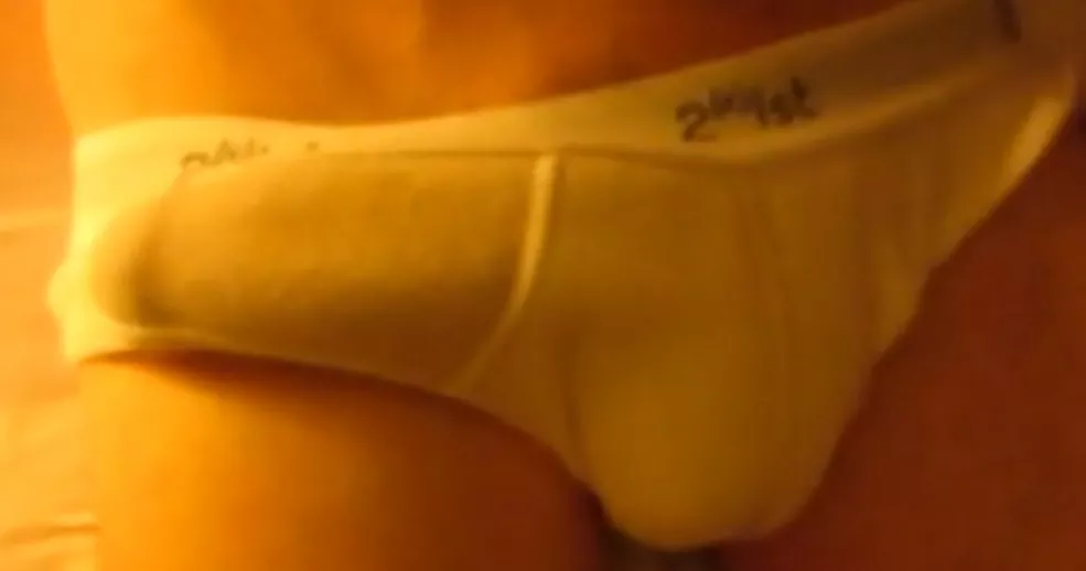 Hard in my vintage 2xist briefs