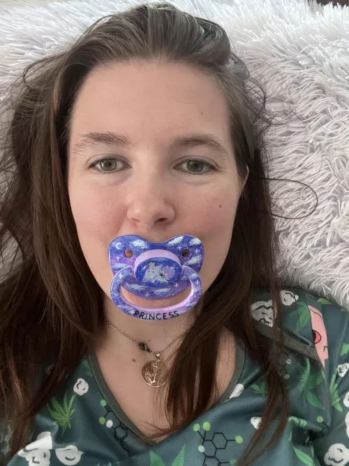 Just enjoying my day with my new paci!
