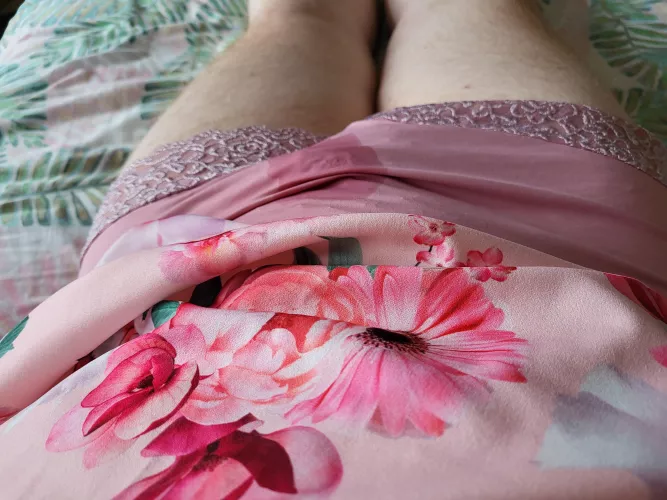 Kayla has a messy accident in pink dress and panties