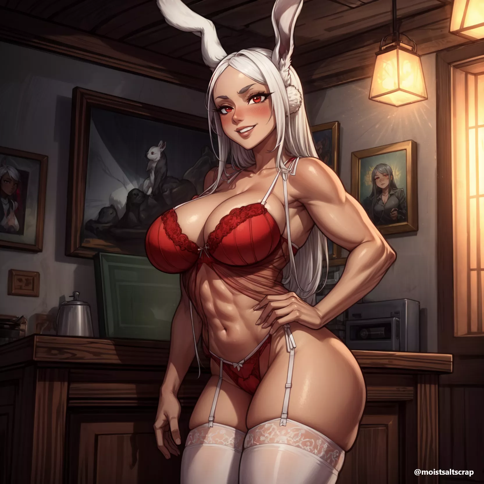 Mirko trying on a new outfit!😈(My Hero Academia) generated by @moistsaltyscrap