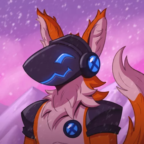 my first art of a furry protogen