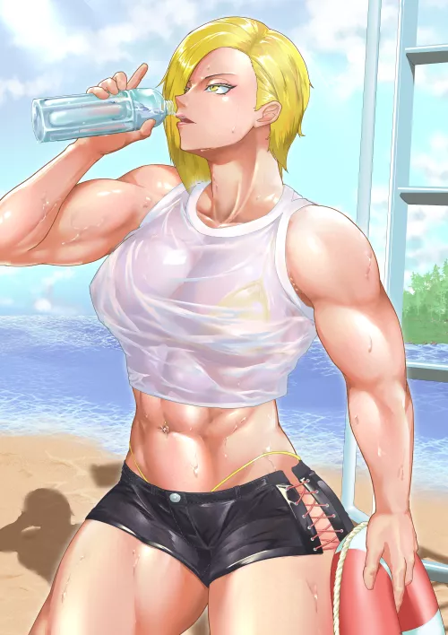 On break from lifeguard duty [Artist: himazin29gou]