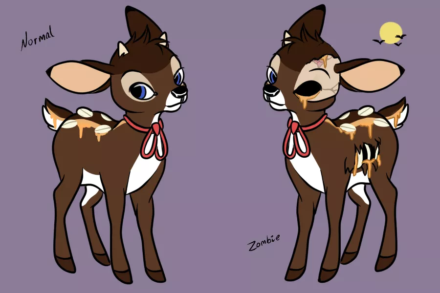 Should I Include the Zombie Version For This Adoptable or Nah? They Are Inspired by Snickers Candy Bars. (Art & Design by Me!)