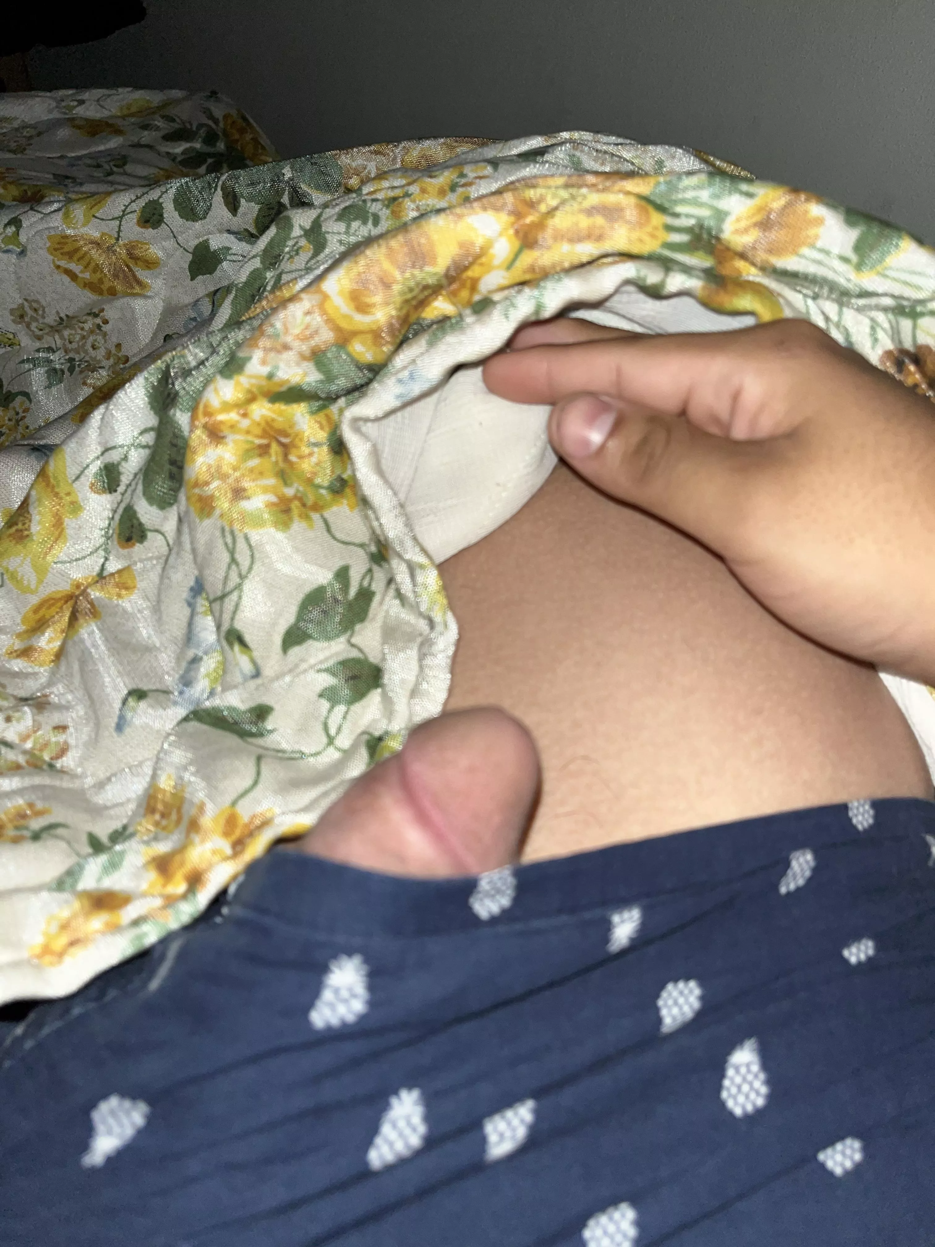 When your cock is longer than your boxers