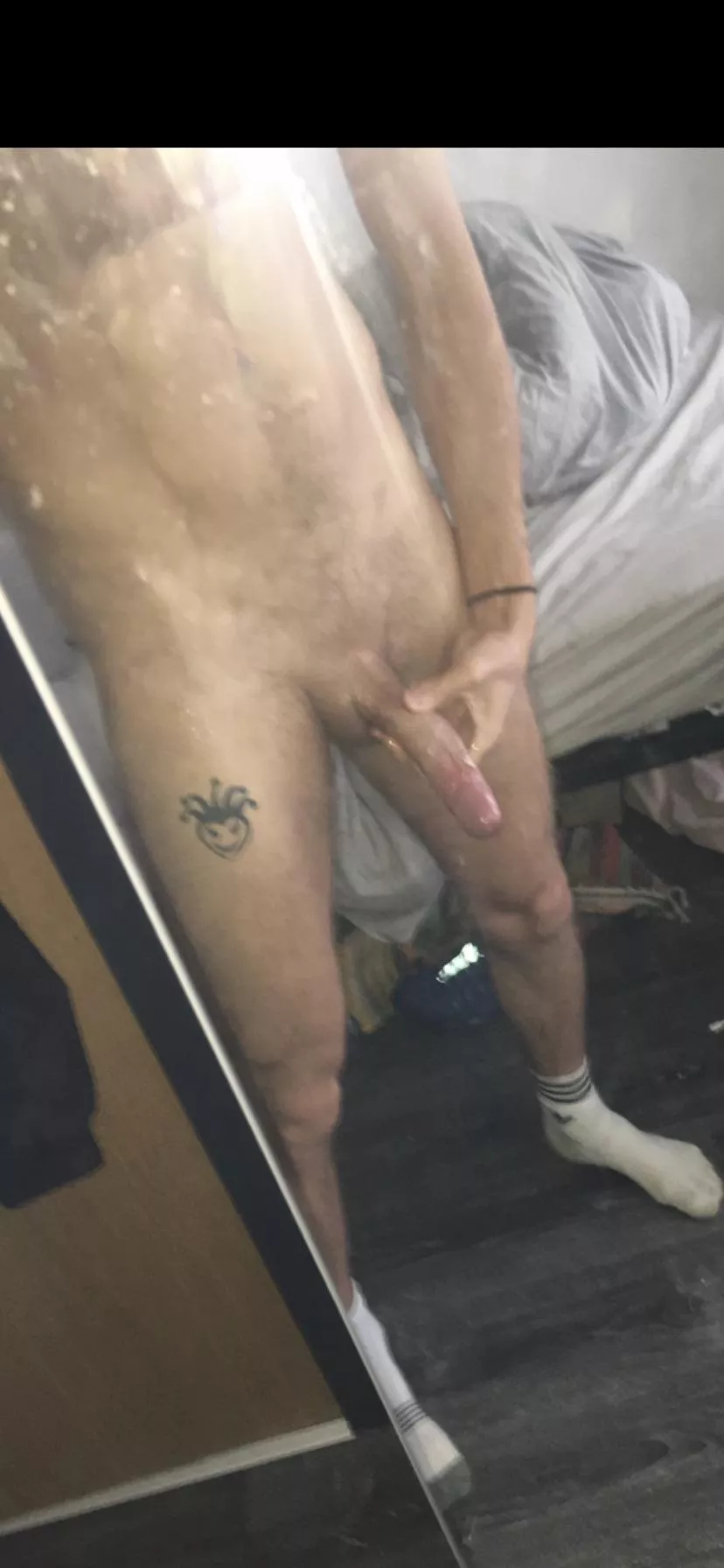 Would you clean the precum off my big cock