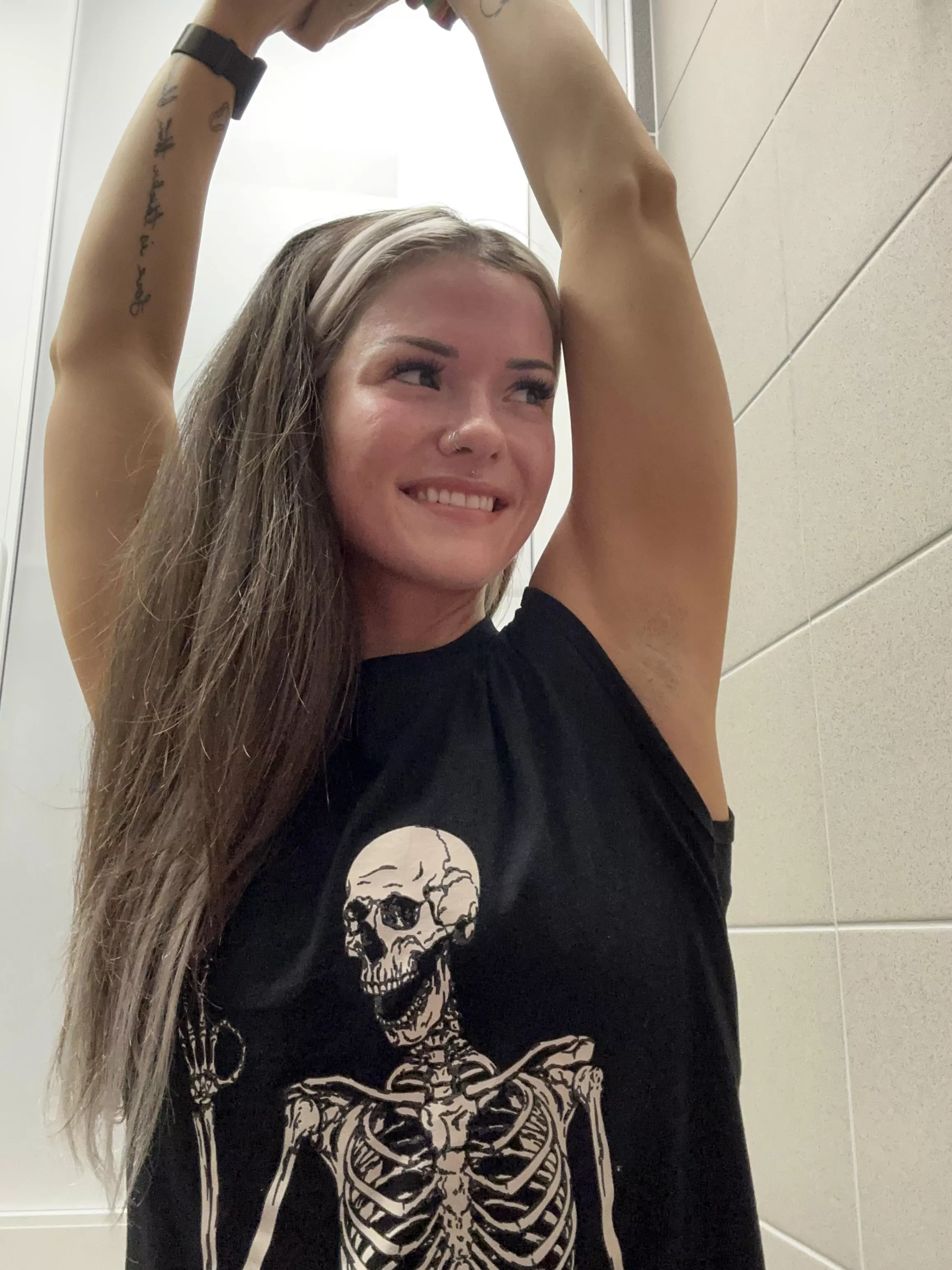 A smile with a side of stubble