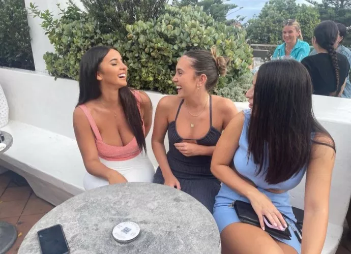 All Laughing because she is the only who have big tits