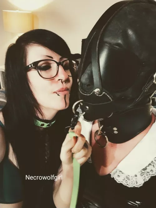 He likes it when I dehumanize him, he's my human pet thing that only exists to please me