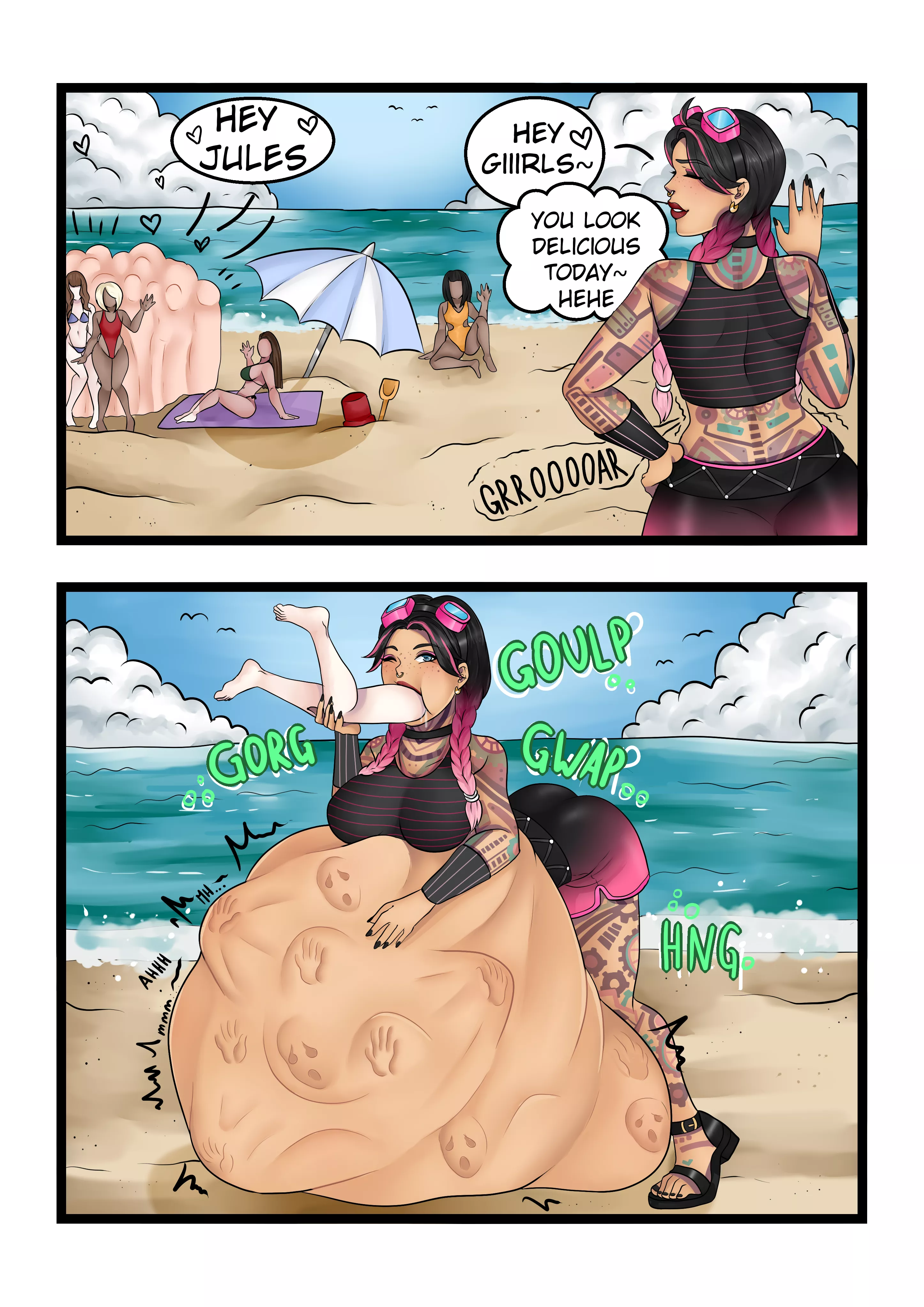 {image} Victorious Feast Page 1/5 - Comic Commission BY ME Miss Busty OH YES It's Me