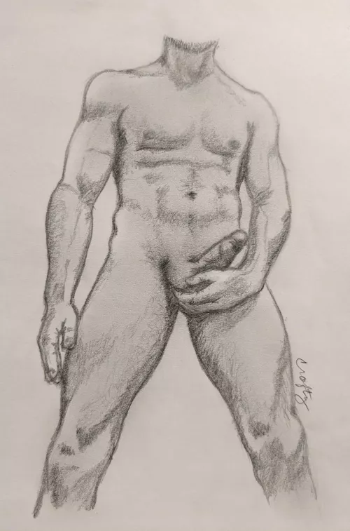 Pencil sketch of Redditor, u/sorta_round_3. Graphite on bristol.