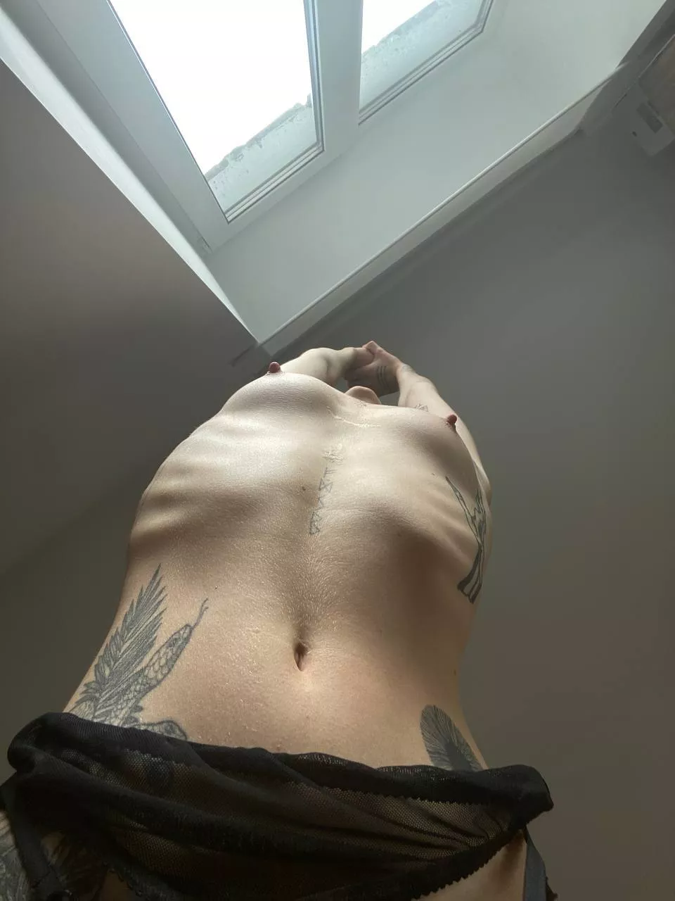 Say two nice words to my little tits.