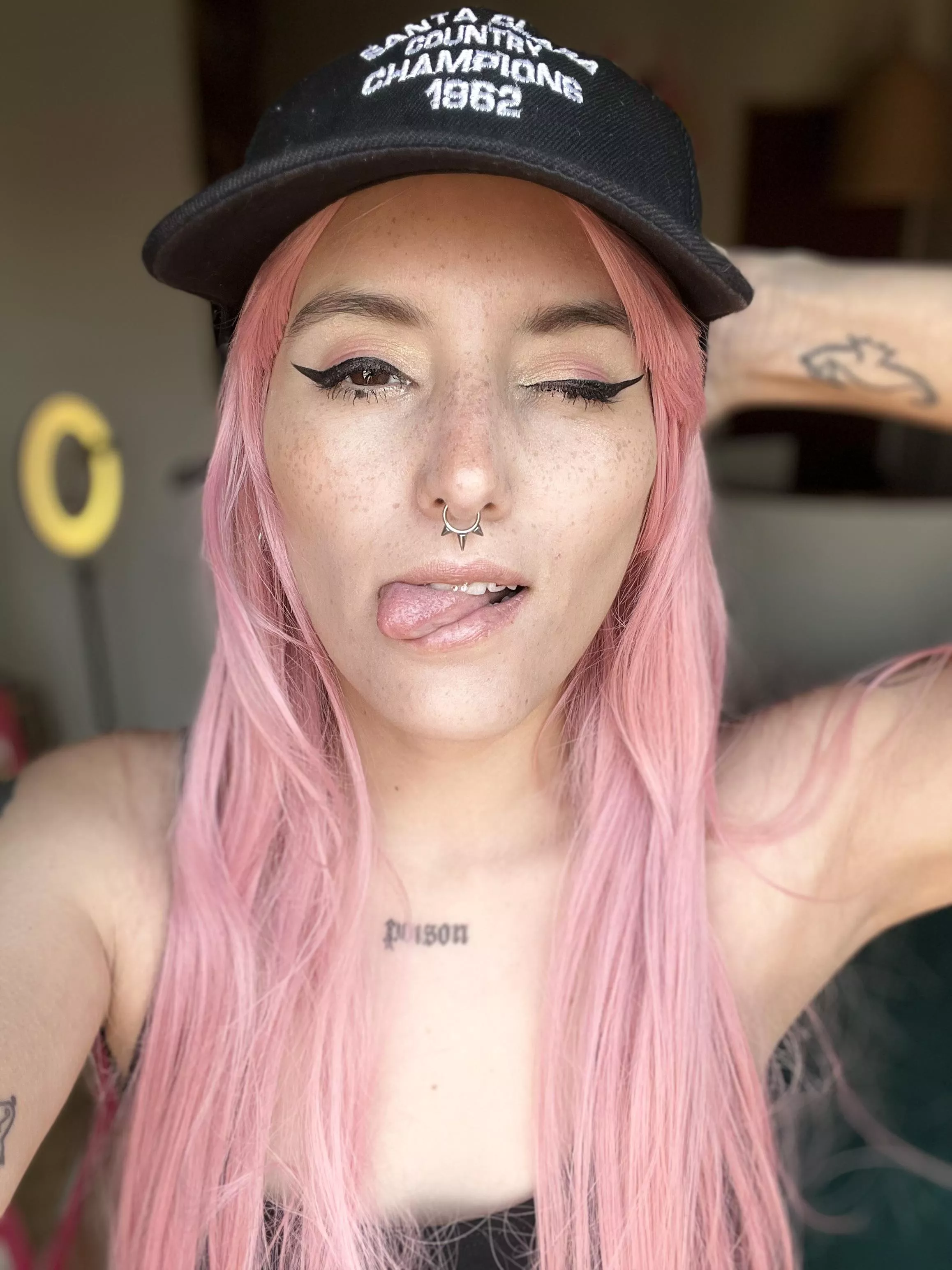 Watch out, this neon girl might dry your balls