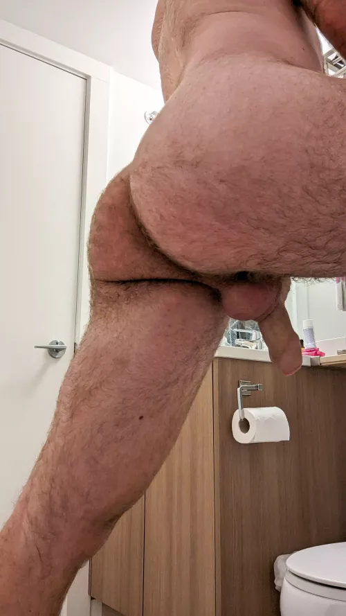 Will you bend me over and spread my hairy cheeks?