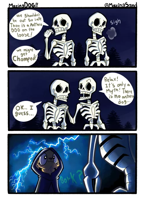 A MazingDOG COMIC!!! “Skeleton’s Fear”