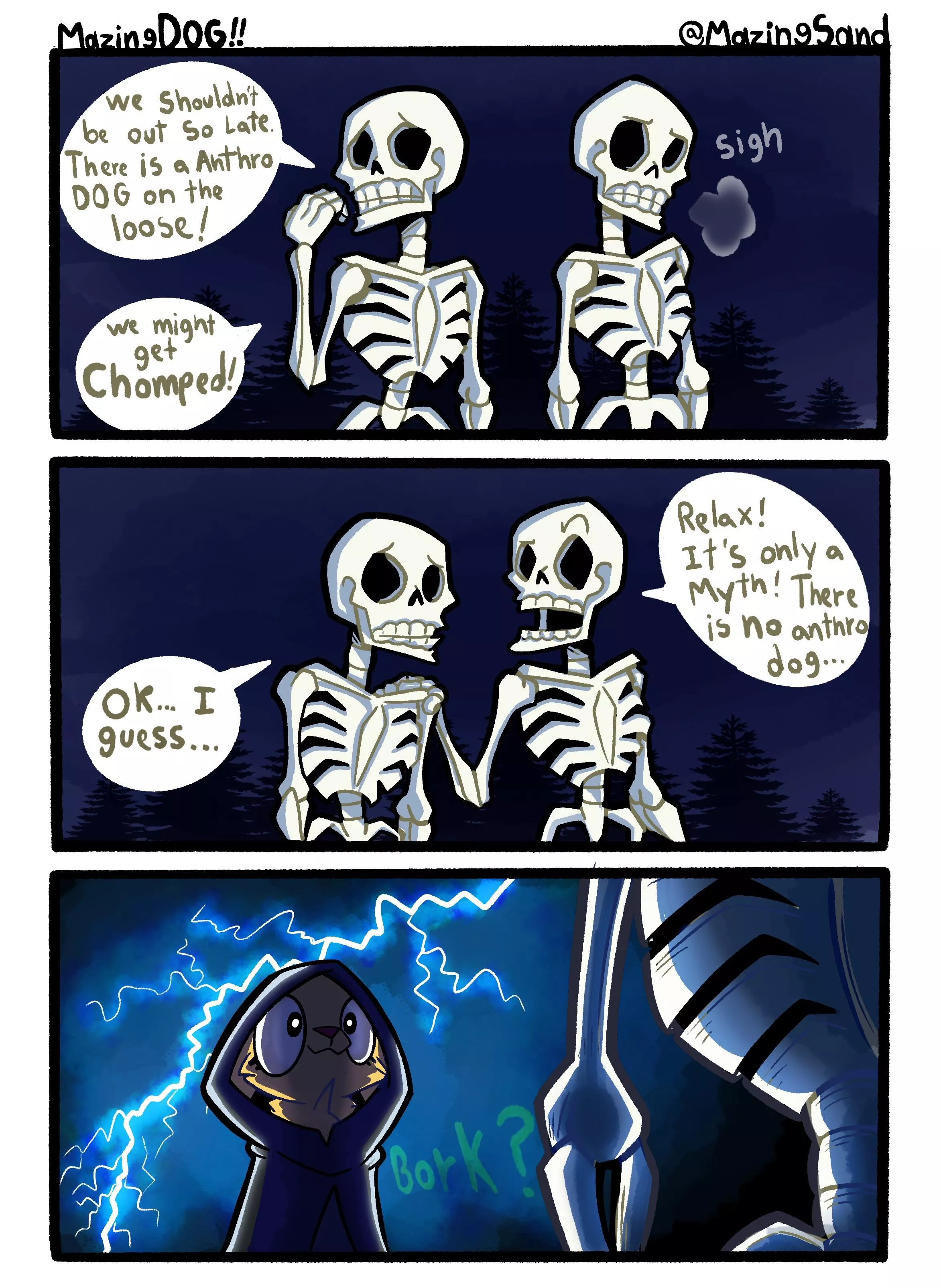 A MazingDOG COMIC!!! “Skeleton’s Fear”