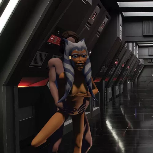 Ahsoka enjoys Anakin on the Death Star(Stangil)